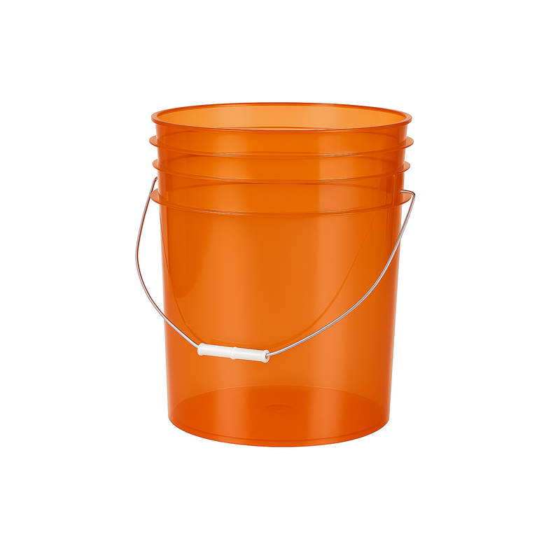 Grit Guard Wash Bucket - Clear - ORANGE