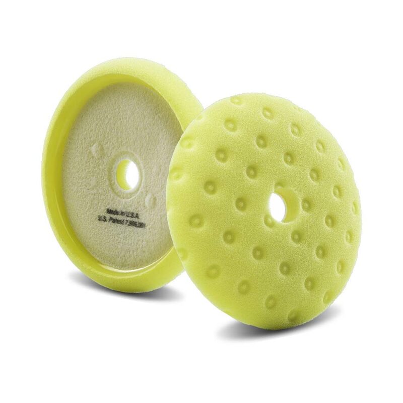 Lake Country CCS Curved Edge Rotary Pad - Yellow Cutting – 5.5"